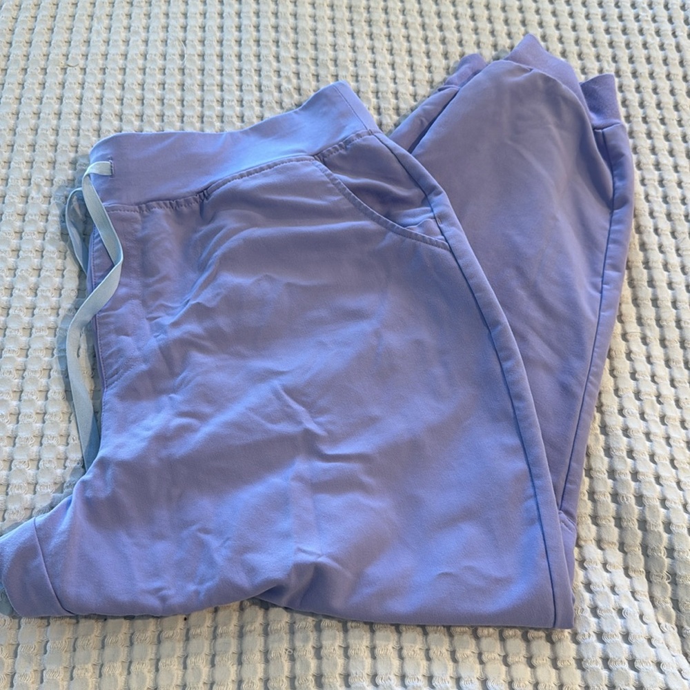 Figs light purple jogger scrub pants